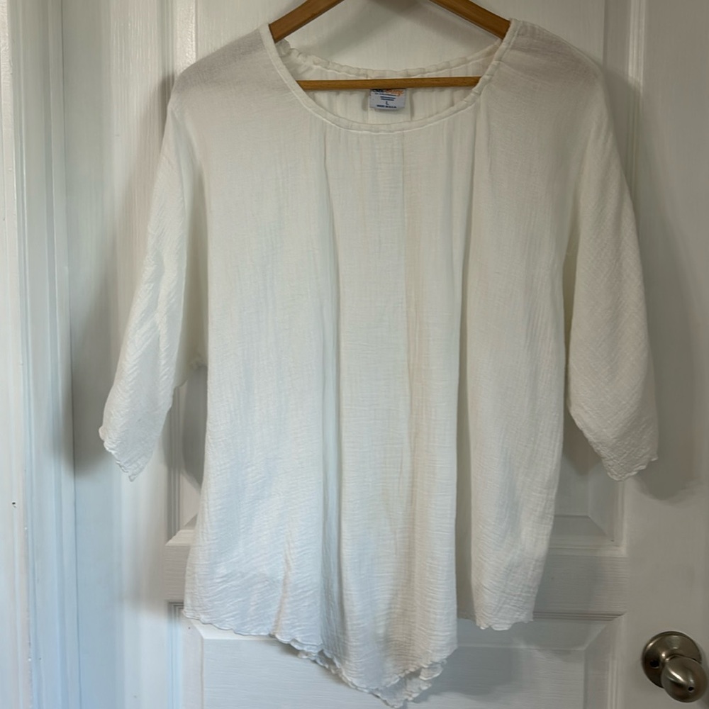 SEA BREEZE GAUZE TOP SZ L